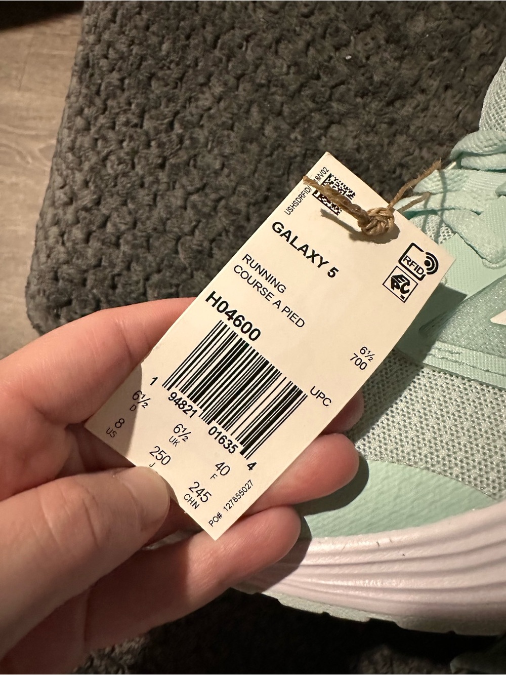Adidas Women’s Galaxy 5 Halo Mint size 8 NWT - Picture 5 of 6